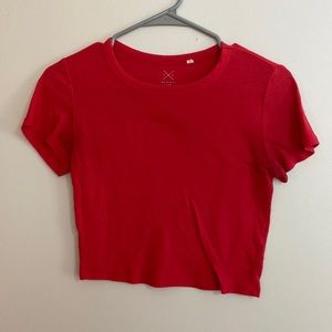 PacSun red cropped t shirt